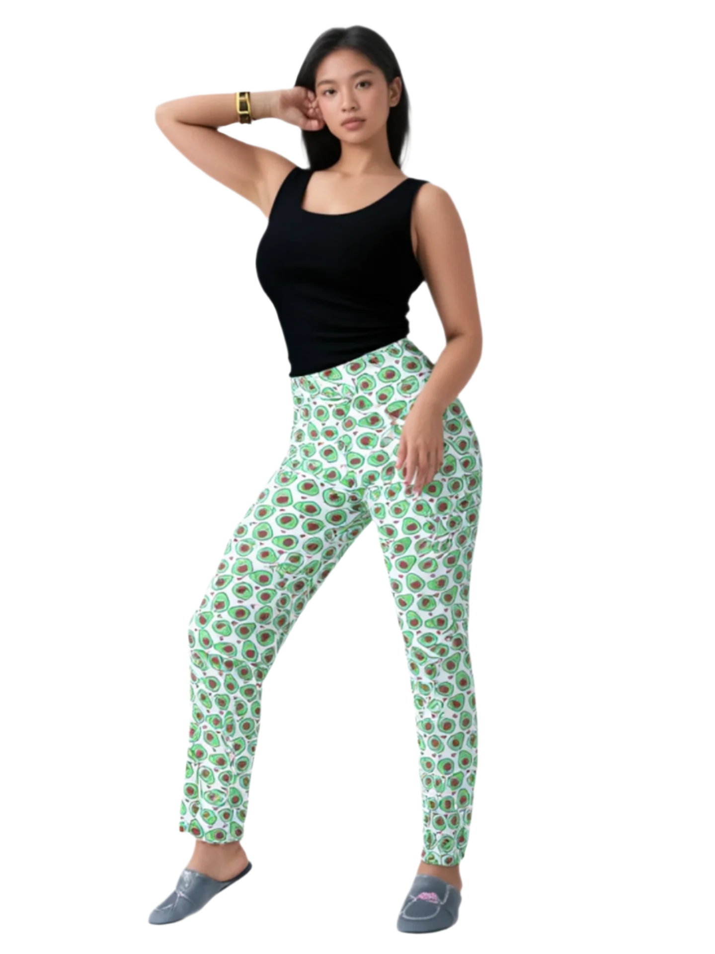 SUPER SOFT 2-PIECE AVOCADO PAJAMA SET FOR WOMEN