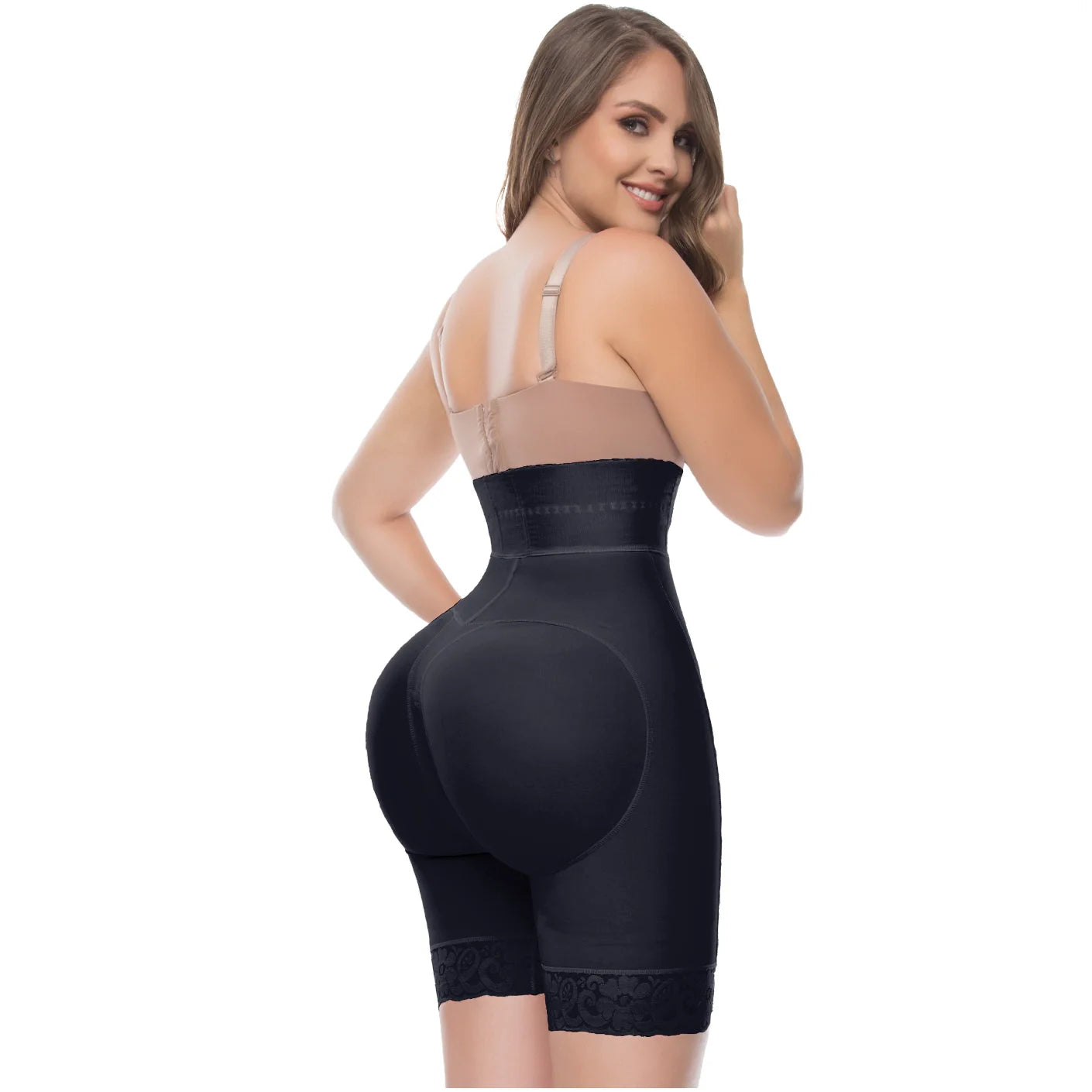 HIGH WAISTED TUMMY CONTROL BUTT LIFTER SHAPEWEAR SHORTS / POWERNET