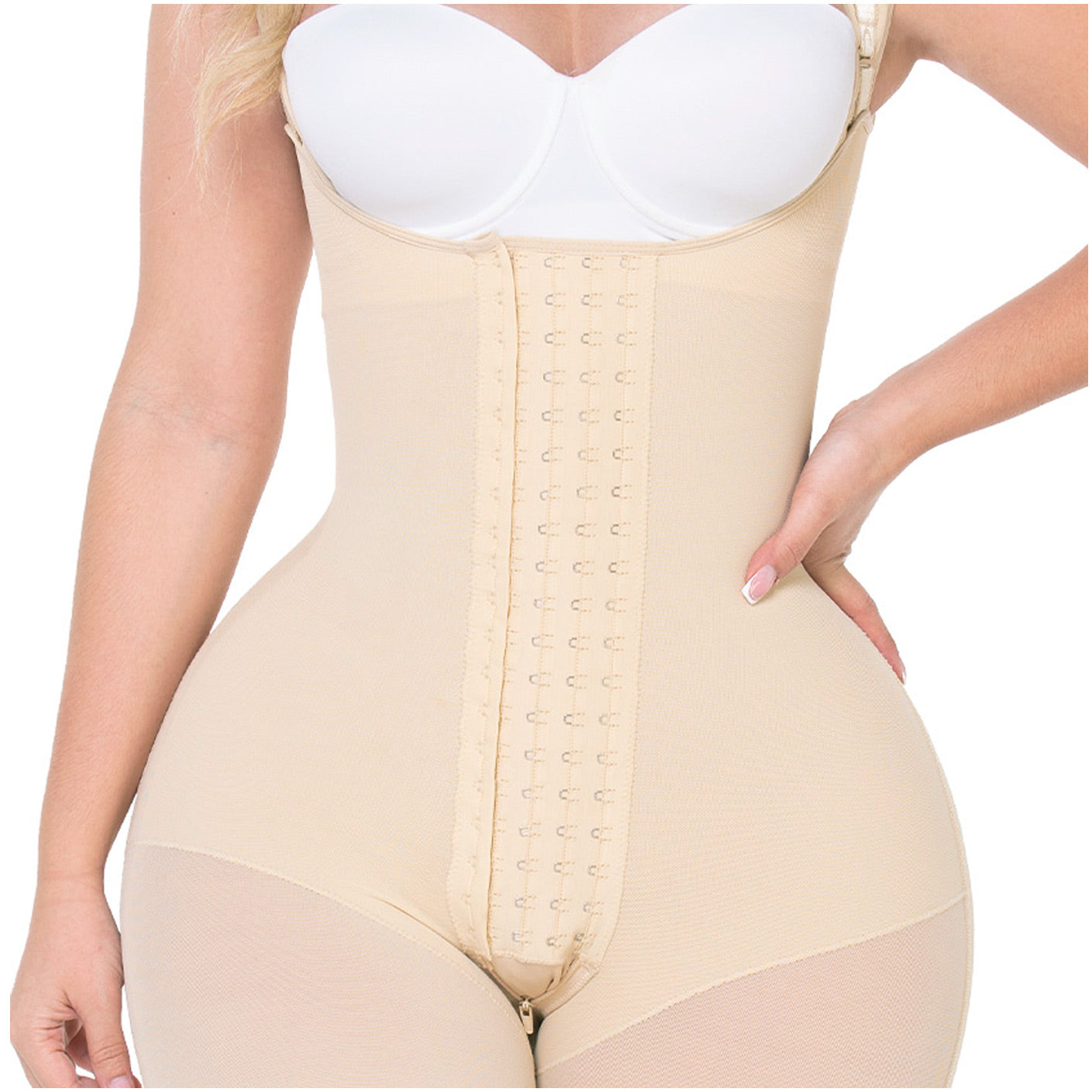 MOLDEADORA CORPORAL POST CIRUGÍA DE MUSLO MEDIO PARA CUERPOS CON FORMA DE GUITARRA Y RELOJ DE ARENA