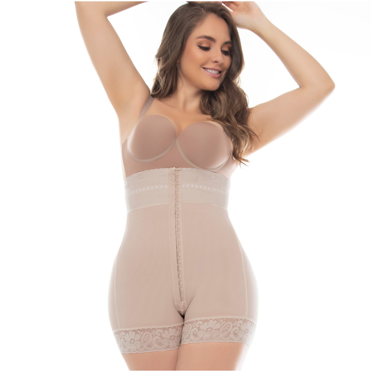 PANTALONES CORTOS FAJAS CON CONTROL DE ABDOMEN Y LEVANTAGLÚTEOS PARA LA MITAD DEL MUSLO / POWERNET