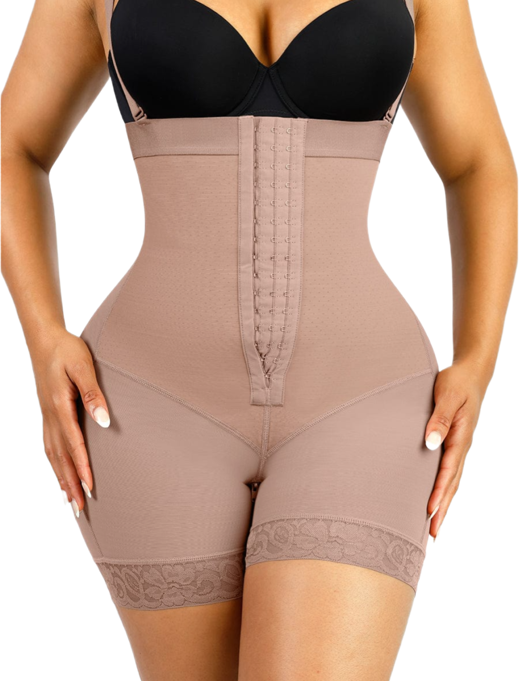 LACE FIRM COMPRESSION LATEX BUTTOCK-LIFTING SHAPEWEAR