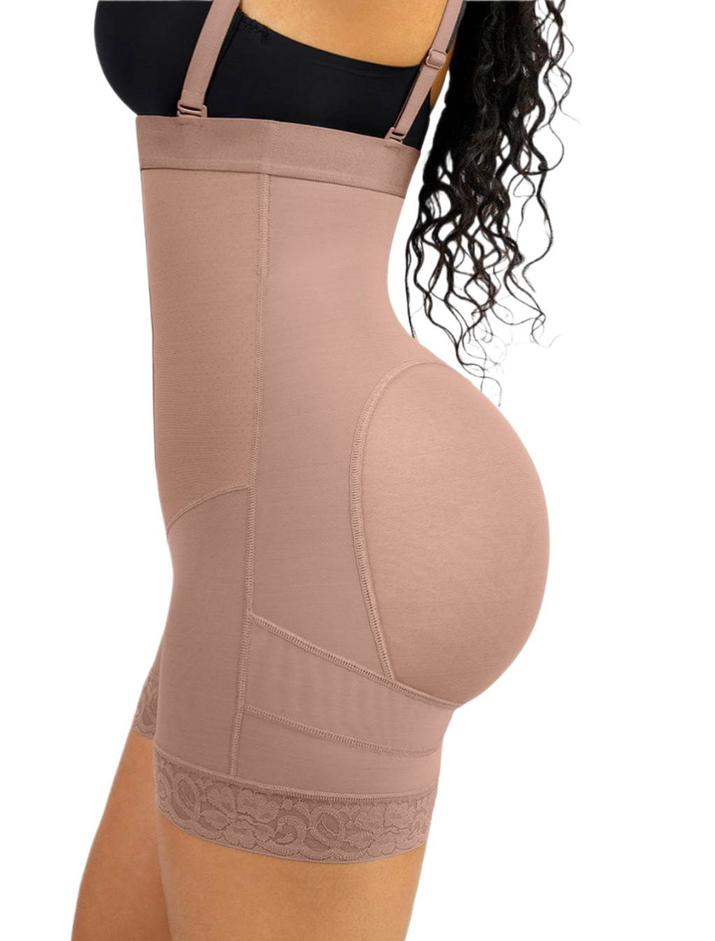 LACE FIRM COMPRESSION LATEX BUTTOCK-LIFTING SHAPEWEAR