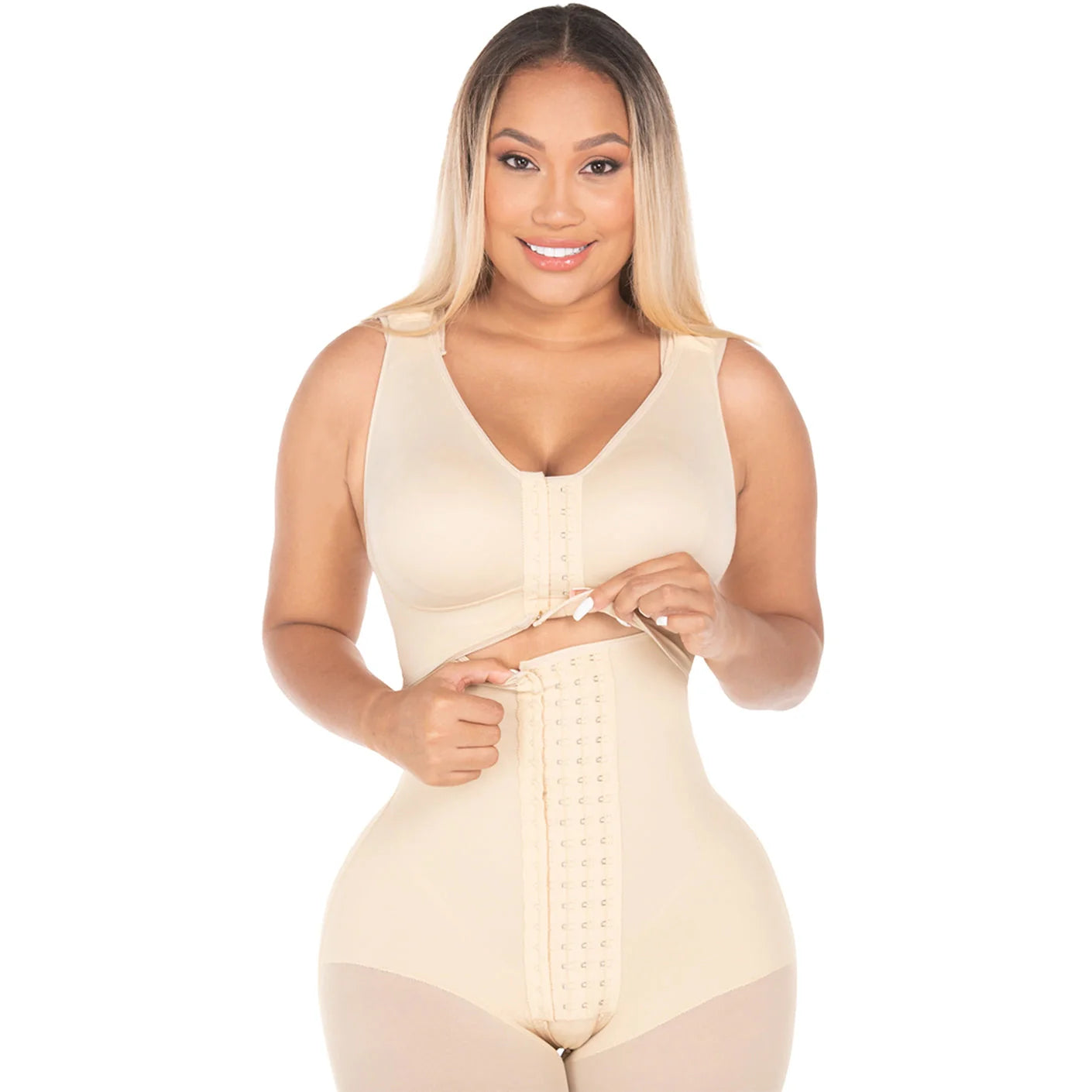 POST OP HIGH COMPRESSION BODYSUIT WITH BRA | ULTRA HIP CAPACITY