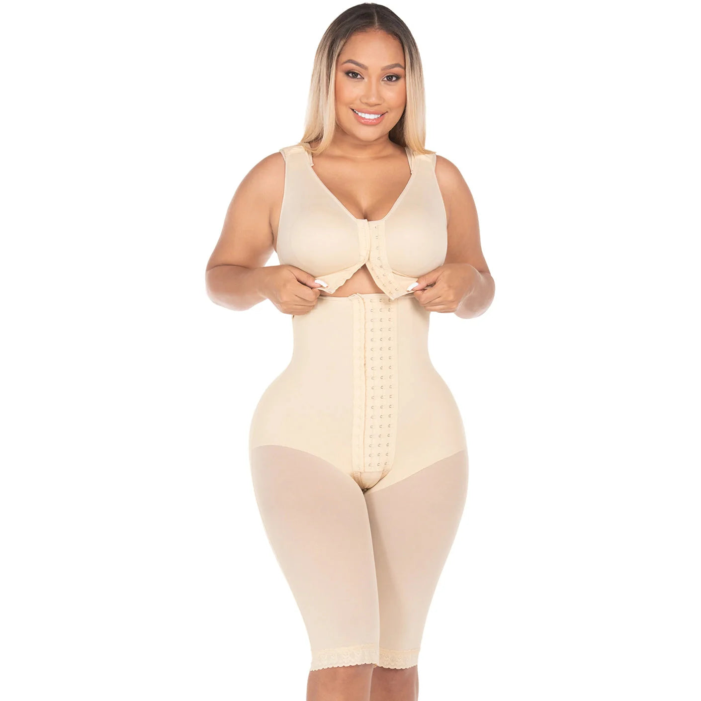 POST OP HIGH COMPRESSION BODYSUIT WITH BRA | ULTRA HIP CAPACITY