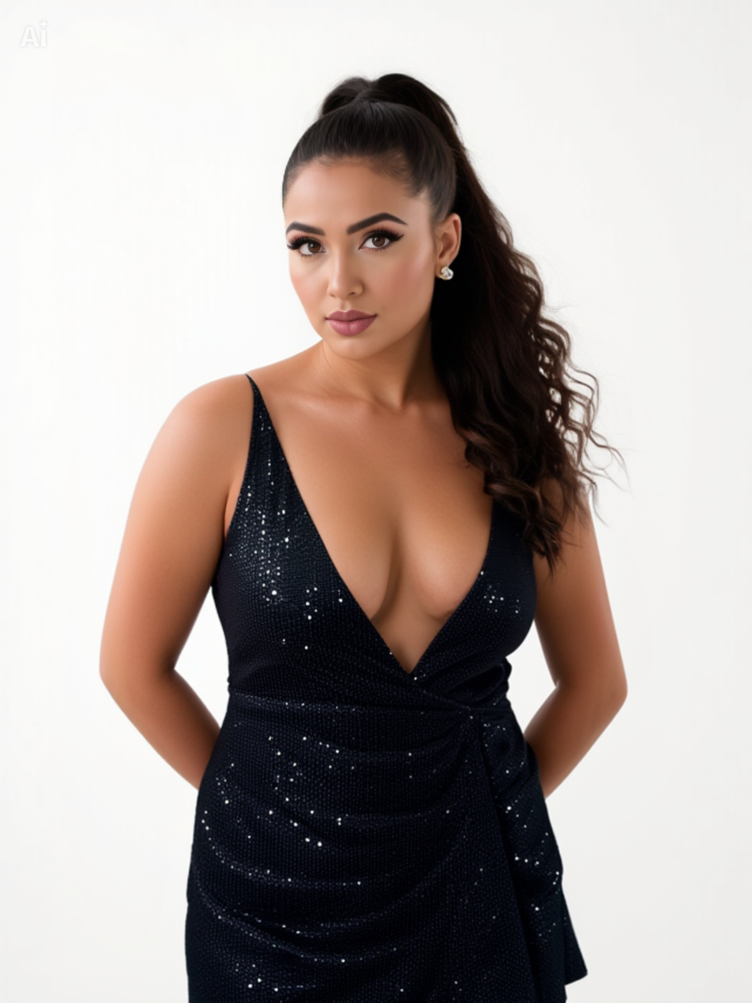Samara - Sparkling Black Sequin Mini Dress