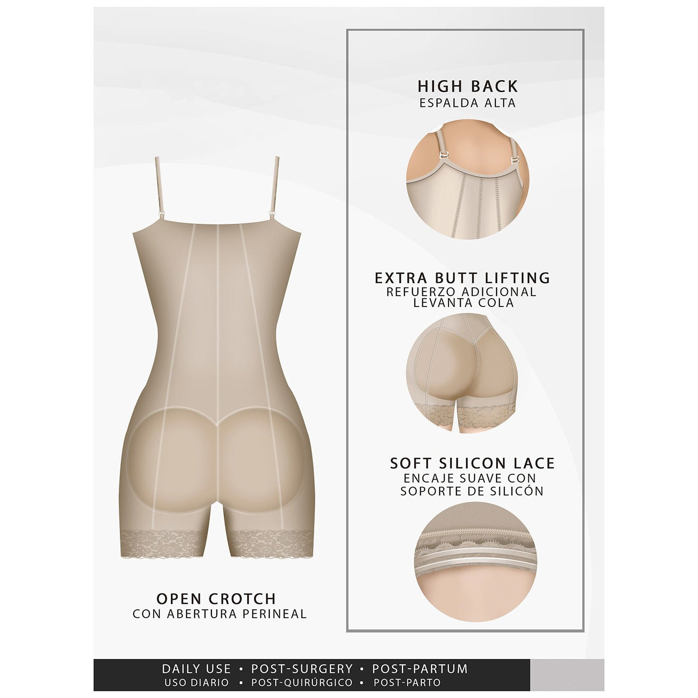 STRAPLESS BODY SHAPER FOR DRESSES/ FAJAS