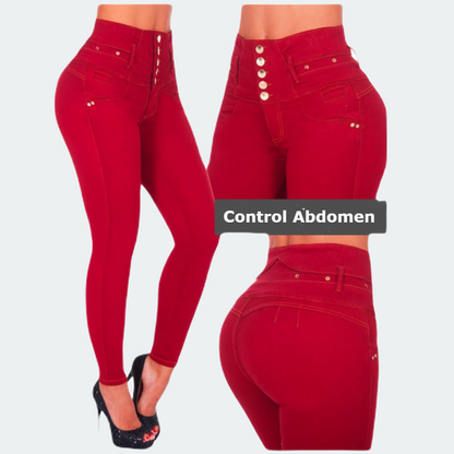 Jeans de cintura alta / efecto levanta cola