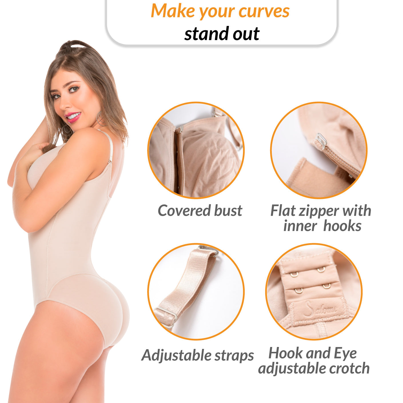 HIPHUGGER BODY SHAPER WITH BRA | BUTT LIFTER TUMMY CONTROL SHAPEWEAR FOR WOMEN | POWERnet