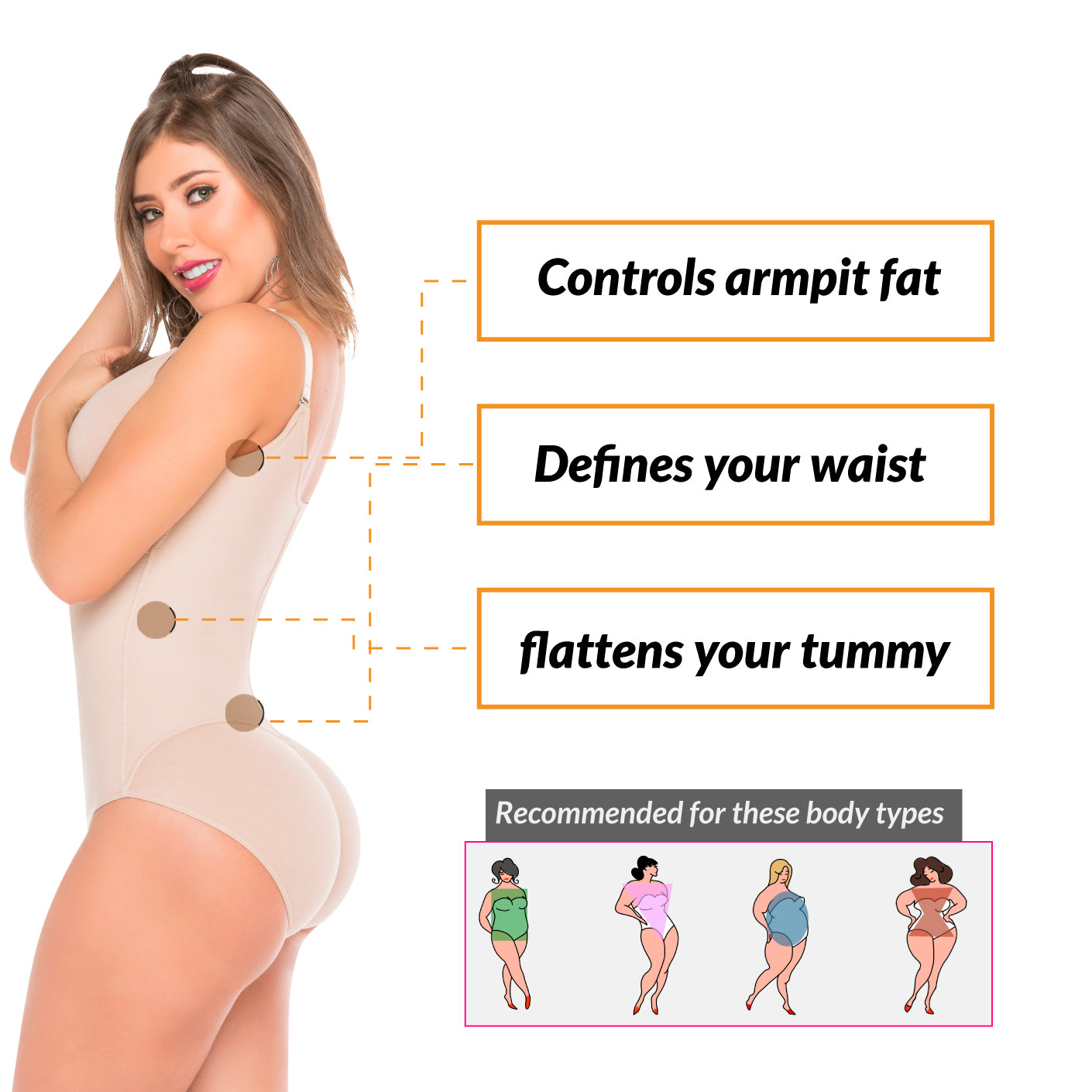 HIPHUGGER BODY SHAPER WITH BRA | BUTT LIFTER TUMMY CONTROL SHAPEWEAR FOR WOMEN | POWERnet