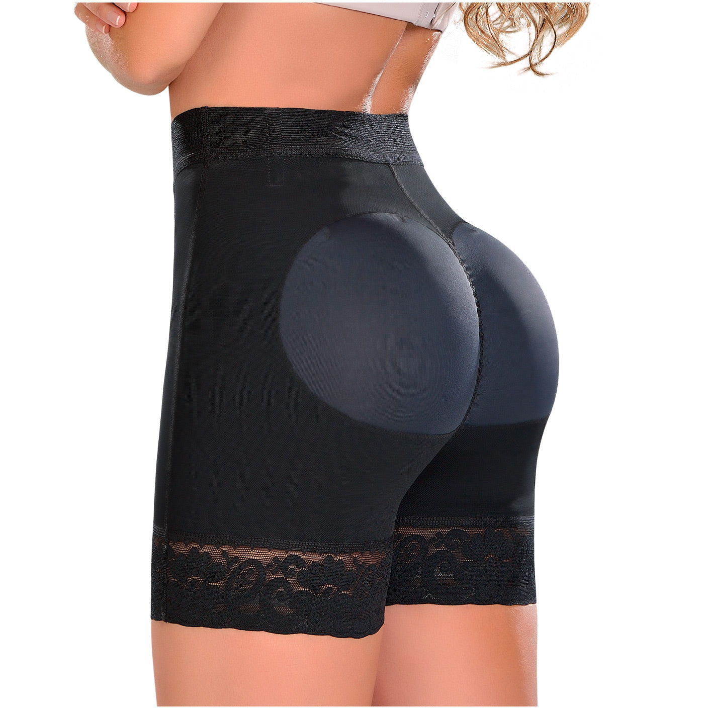 Fajas MYD 0322 Women's Thigh Slimmer High Waist Shapewear Shorts / Powernet - Pal Negocio