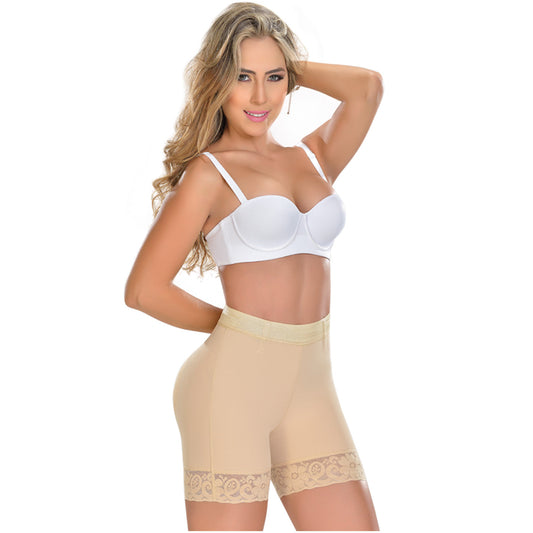 Fajas MYD 0322 Women's Thigh Slimmer High Waist Shapewear Shorts / Powernet - Pal Negocio