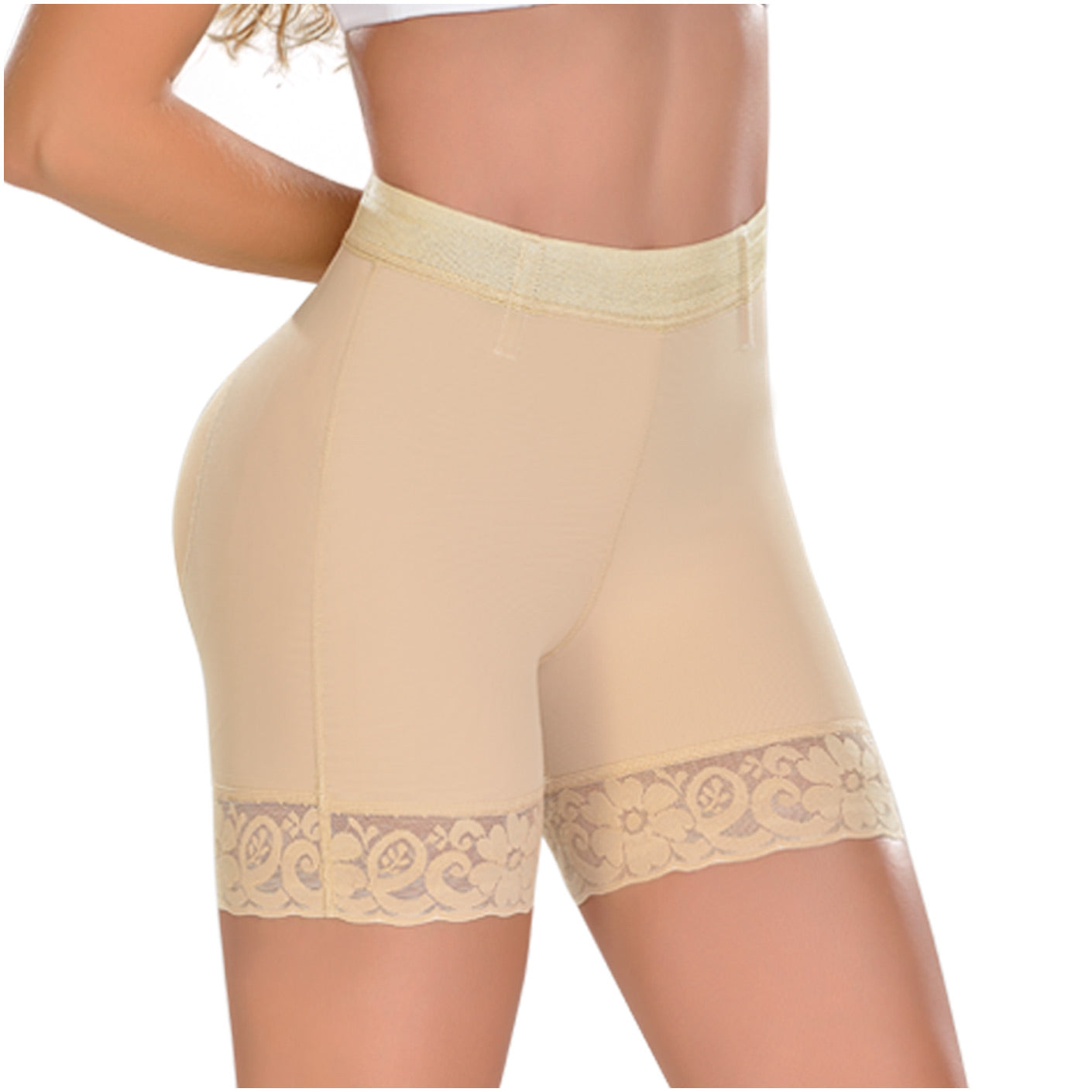 Fajas MYD 0322 Women's Thigh Slimmer High Waist Shapewear Shorts / Powernet - Pal Negocio