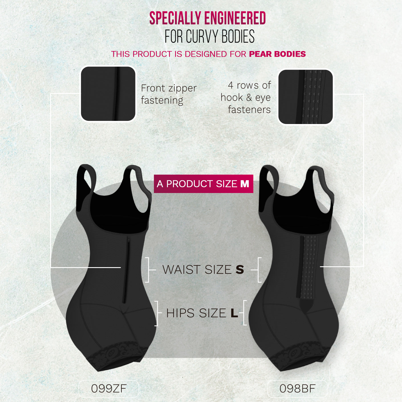 SHAPEWEAR FAJA FOR CURVY WIDE HIPS AND SMALL WAIST WOMEN