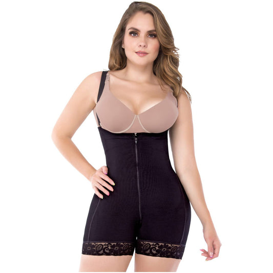 BUTT LIFTING SHAPEWEAR BODYSUIT WITH WIDE HIPS / POWERNET